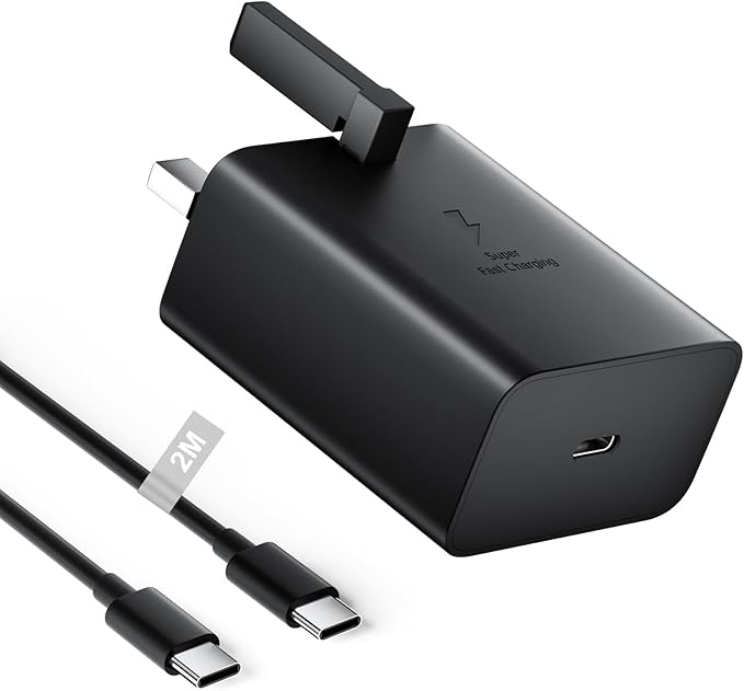 Read more about the article 45W Super Fast Charger Plug for Samsung Galaxy S25/S25+/S25 Ultra/S24 Ultra/S24+/S24/S23 Ultra/S23/S22/S21/S20/A55/A54/A15/A14, USB C Plug Power Adapter with 2-meter Type-C Cable