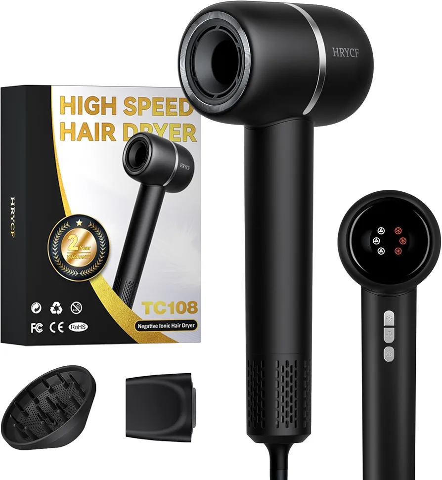 Read more about the article Hairdryer-Less Heat Damage High Speed Blow Dryer,Negative Ionic Care Hair,Fast Drying Blow Dryer with Brushless Motor