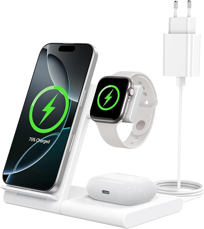 Read more about the article 3 in 1 Wireless Charging Station for Apple Watch and iPhone, WATOE Fast Charger for iPhone