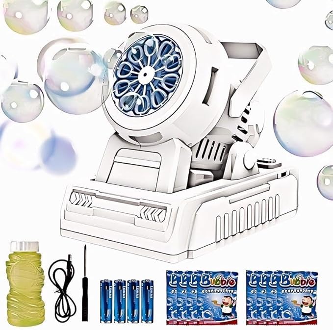 Read more about the article Automatic Bubble Machine 10 Holes Bubble Blower 20000+ Big Bubbles Per Minute Bubbles for Kids Portable Bubble Maker Operated by USB