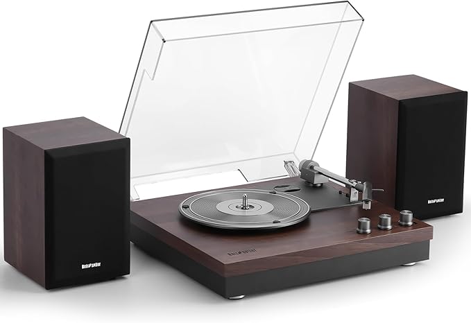 Read more about the article Record Player, 3 Speed Turntable with Two 15W External Speakers, Bluetooth