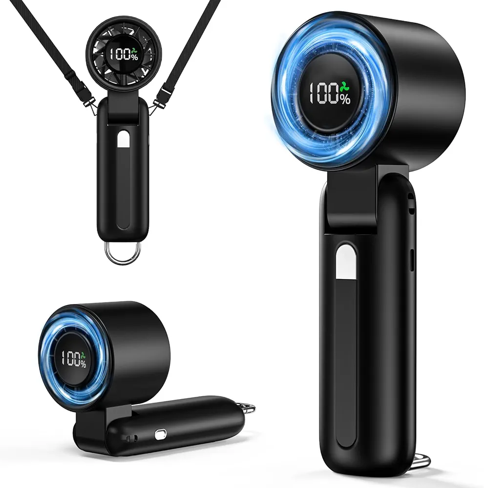 Read more about the article 2025 Turbo Handheld Fan-100-Speed Adjustable,USB Rechargeable,5000mAh