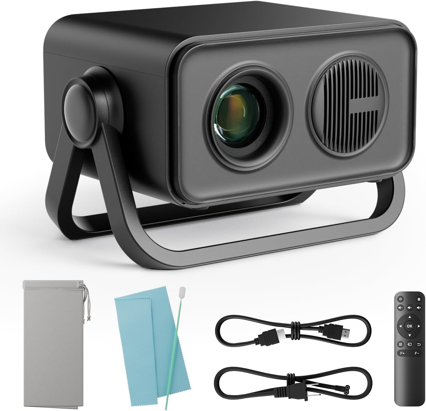 Read more about the article 360°Adjustable Dual Stand AI Auto Keystone Electric Focus Mini Portable Projector