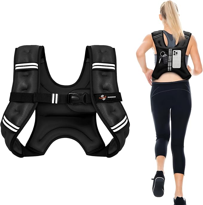 Read more about the article Weighted Vest for Men – 5LBs Weight Vest with Reflective Stripe for Strength Training