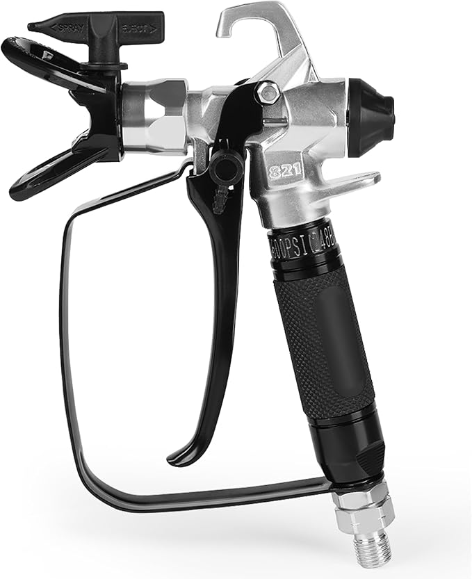 Read more about the article Airless Paint Sprayer Gun Premium Model 821, High Pressure 3600 PSI with 517 Reversible Nozzle Tip