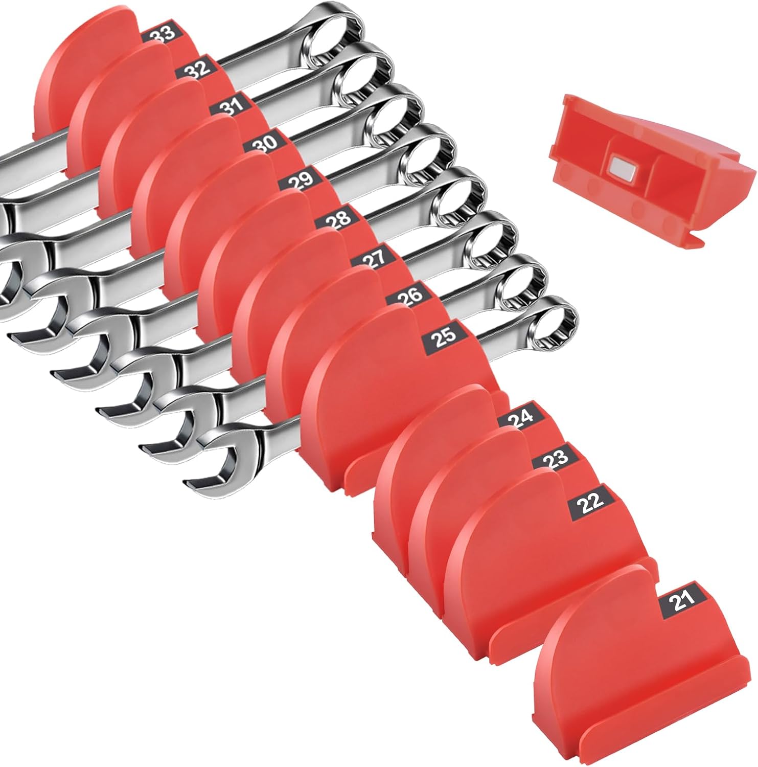 Read more about the article Magnetic Modular Wrench Organizer Set for Tool Drawers