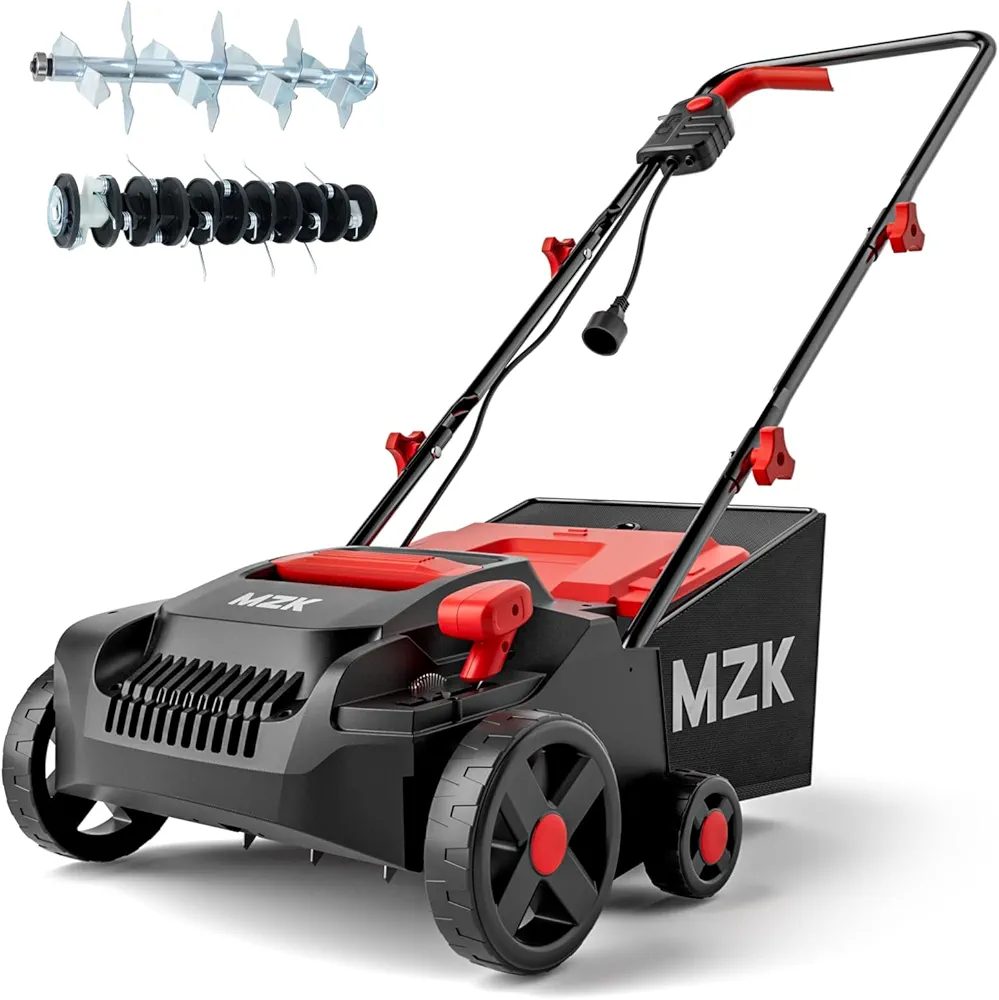 Read more about the article MZK 13-inch 13-Amp 2-in-1 Electric Dethatcher and Scarifier w/Removeable 4-Position Height Adjustment,