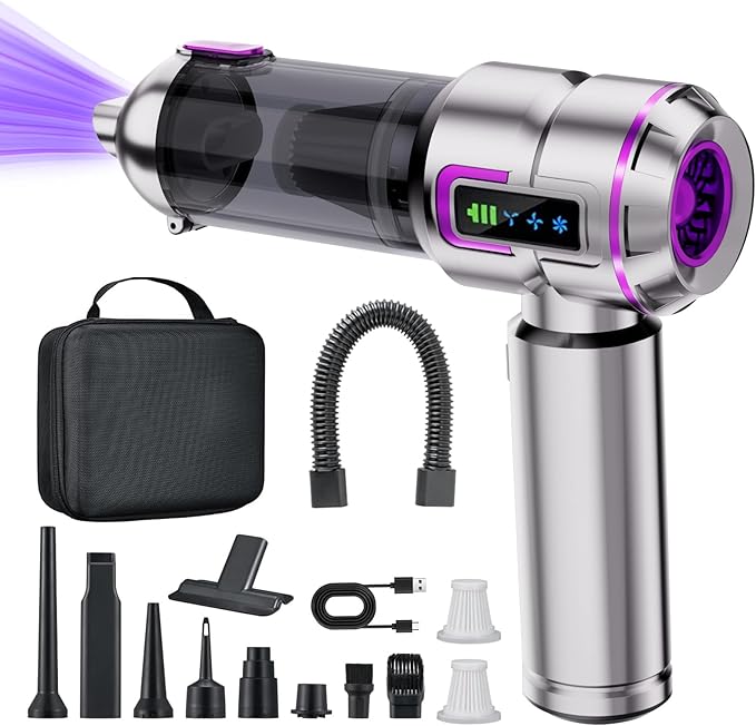 Read more about the article Lyiazsoy Car Vacuum Cleaner Cordless,22000PA High Power Mini Vacuum Cleaner,Rechargeable Handheld Vacuum Cordless,car hoovers for Pet Hair, Home, Office, Kitchen(Purple)