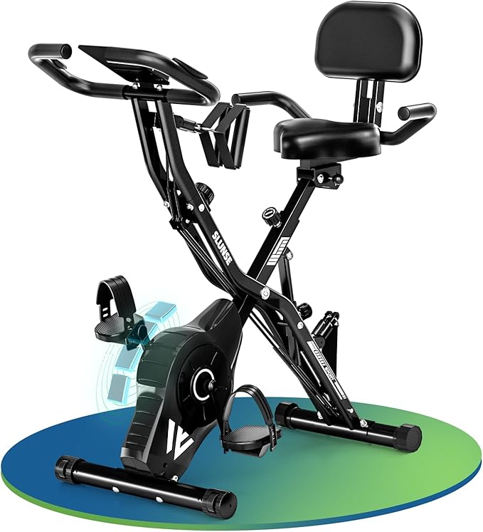 Read more about the article SLUNSE Heimtrainer Fahrrad, 2025 Neu Hometrainer Fahrrad mit stabilem Doppeldreieckrahmen, Klappbar Ergometer Heimtrainer mit 10dB extra Leise, Indoor Bike für Kardio-Training zu Hause, Bis 160KG