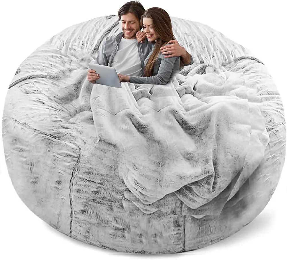 Read more about the article No Filler) Bean Bag Chair Cover Without Filler,Big Round Soft Fluffy PV Velvet Washable Bean Bag Lazy Sofa Bed Cover for Adults