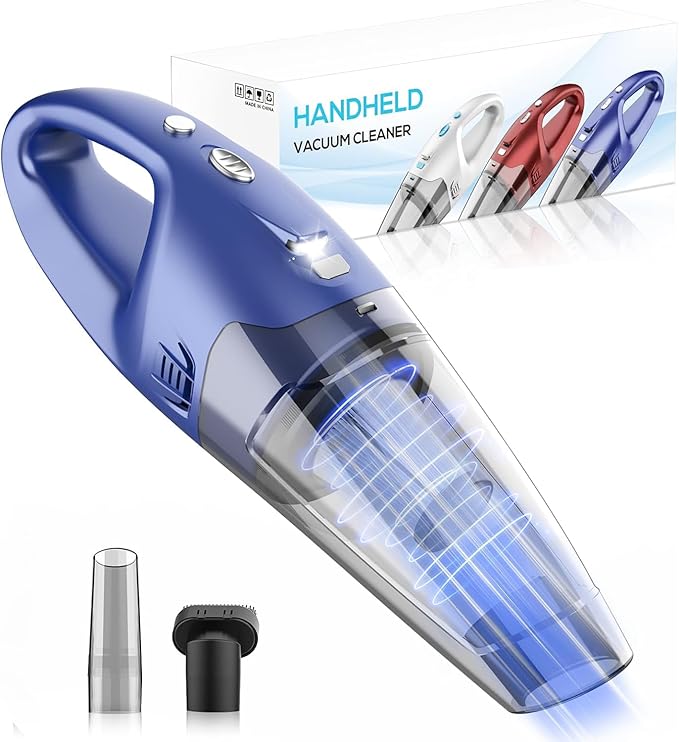 Read more about the article Handheld Vacuum Cordless Rechargeable,Car Vacuum Cleaner with LED Light/Multi Accessories
