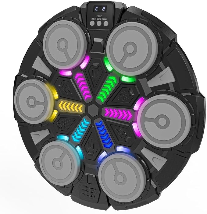 Read more about the article Music Boxing Machine for Kids and Adults,Bluetooth Wall Mounted Punching Pad with Gloves,Rhythm Lights&Two-Player Battle Home