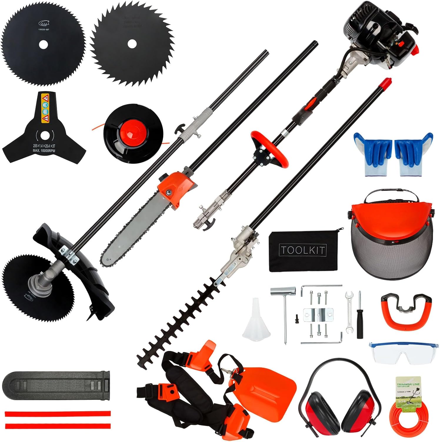 Read more about the article 5-in-1 Gas Weed Wacker with Hedge Trimmer