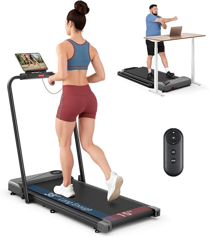 Read more about the article THERUN Laufband für Zuhause Klappbar, Walking Pad Leise mit Handlauf&LED-Anzeige, Treadmill bis 10 km/h,Doppelte Stoßdämpfung Laufband Schreibtisch für Zuhause&Büro, Keine Montage Erforderlich