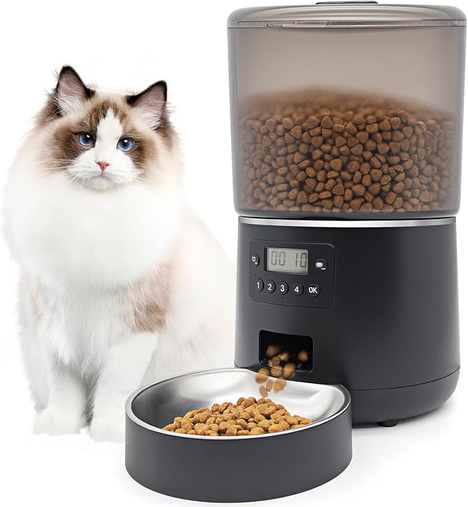 Read more about the article Automatic Cat Feeder with Timer – 3-4L Large Capacity,Cat Food