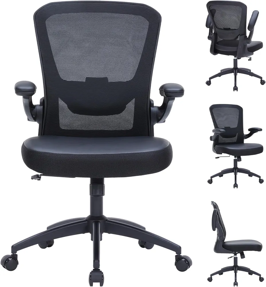 Read more about the article Office Chair, 350lbs Heavy Duty Ergonomic Desk Chair with Flip-Up Arms, Home Office Desk Chairs with Adjustable
