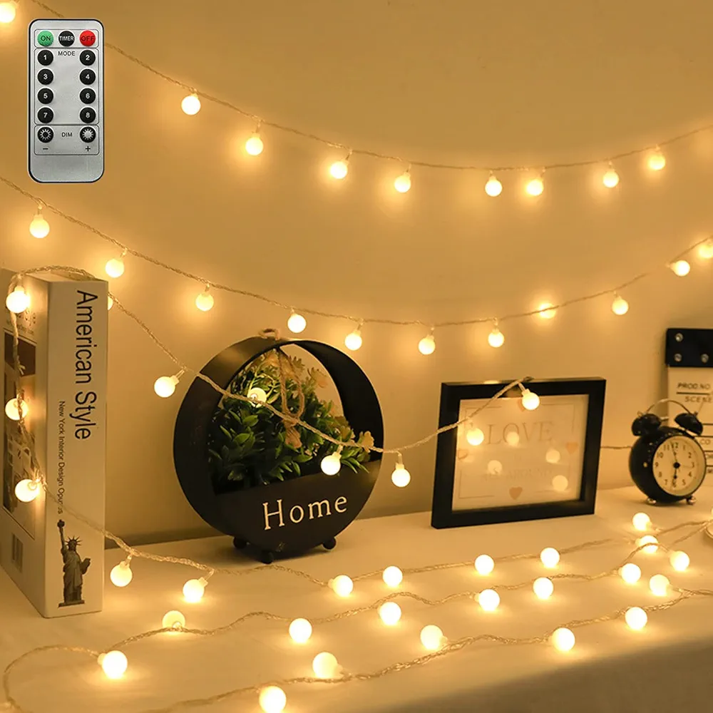 Read more about the article ZIMINGU LED Ball String Lights, 19.6FT 40LEDs Globe Waterproof Fairy String