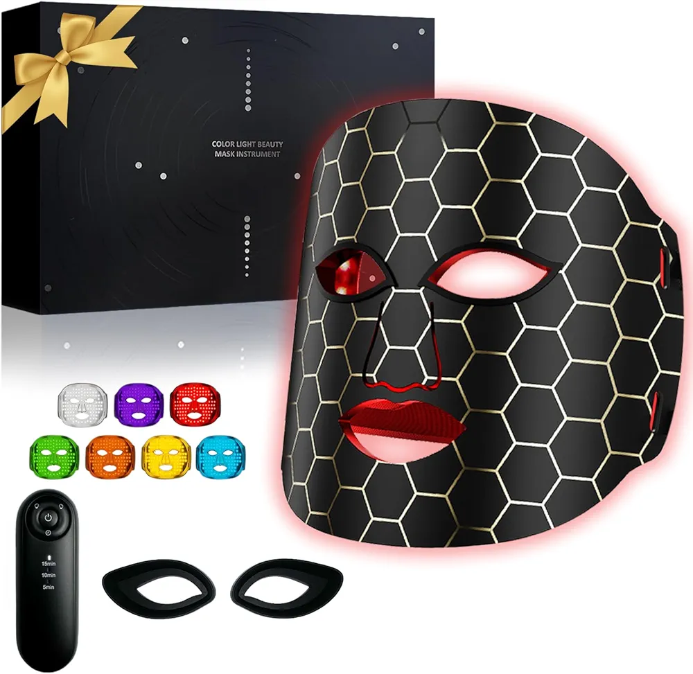 Read more about the article LED Face Mask, Red Light Therapy Mask LED Red Light Face Mask 7 Light Modes Therapy 288 Beams Comes With Rechargeable Remote Control, for Acne, Anti-Aging and Skin Rejuvenation