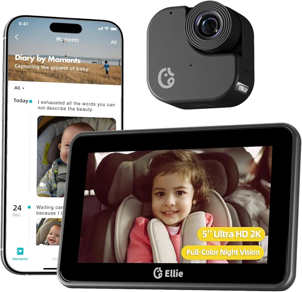 Read more about the article Ellie Baby Car Monitor, 2K UHD Backseat Monitor with Color Night Vision