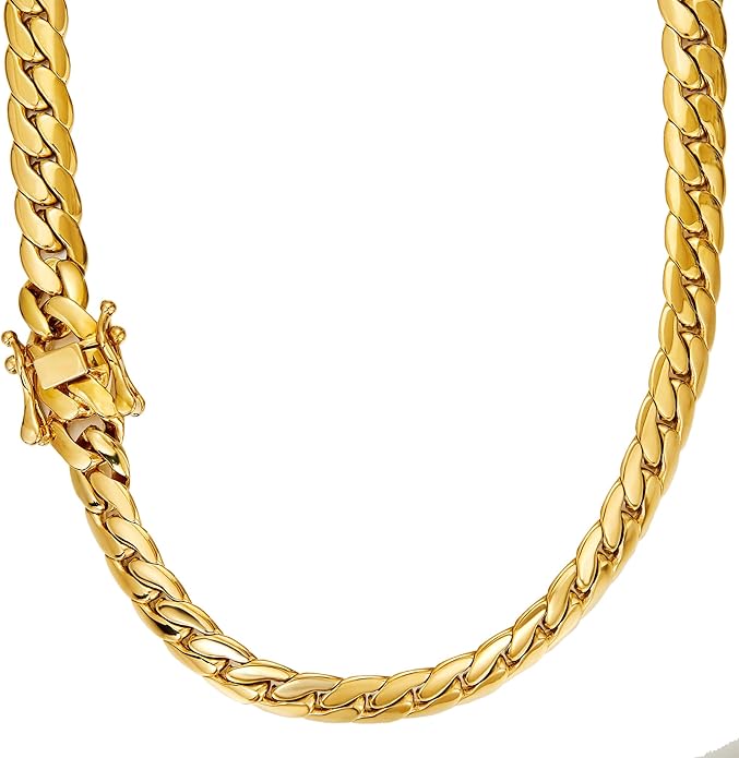 Read more about the article 8 mm Gold Plated Cuban Link Chain