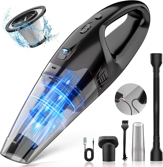 Read more about the article Handheld Vacuum Cordless Rechargeable 3-in-1, Car Vacuum Portable Cordless with USB Charge,