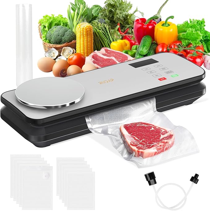 Read more about the article Vacuum Sealer for Food, 90kPA Powerful Food Saver Vacuum Sealer Machine with Digital Kitchen Scale,