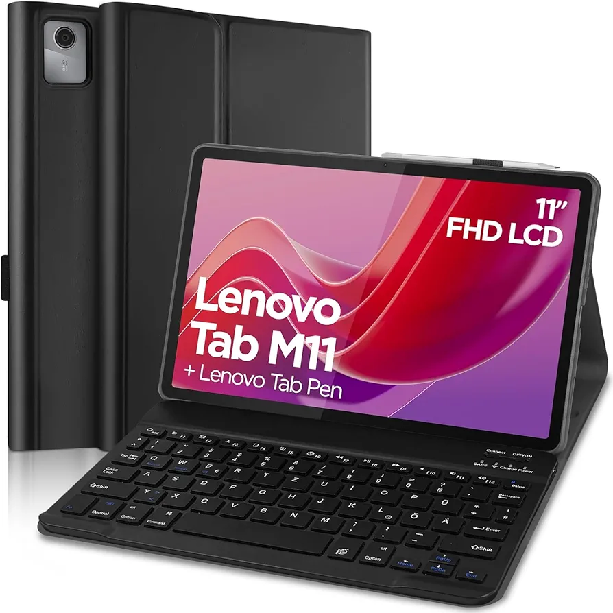 Read more about the article Yeegnar Keyboard Case for Lenovo Tab M11 11 Inch 2024 (TB330FU/TB330XU), QWERTZ German Wireless