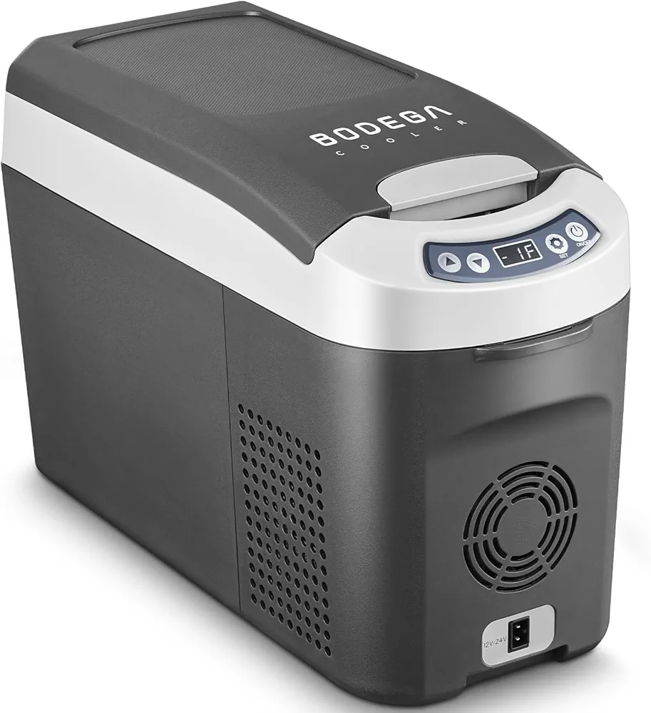 Read more about the article BODEGACOOLER 12 Volt Car Refrigerator, 16 Quart (15L) Small Car Fridge, Portable Freezer