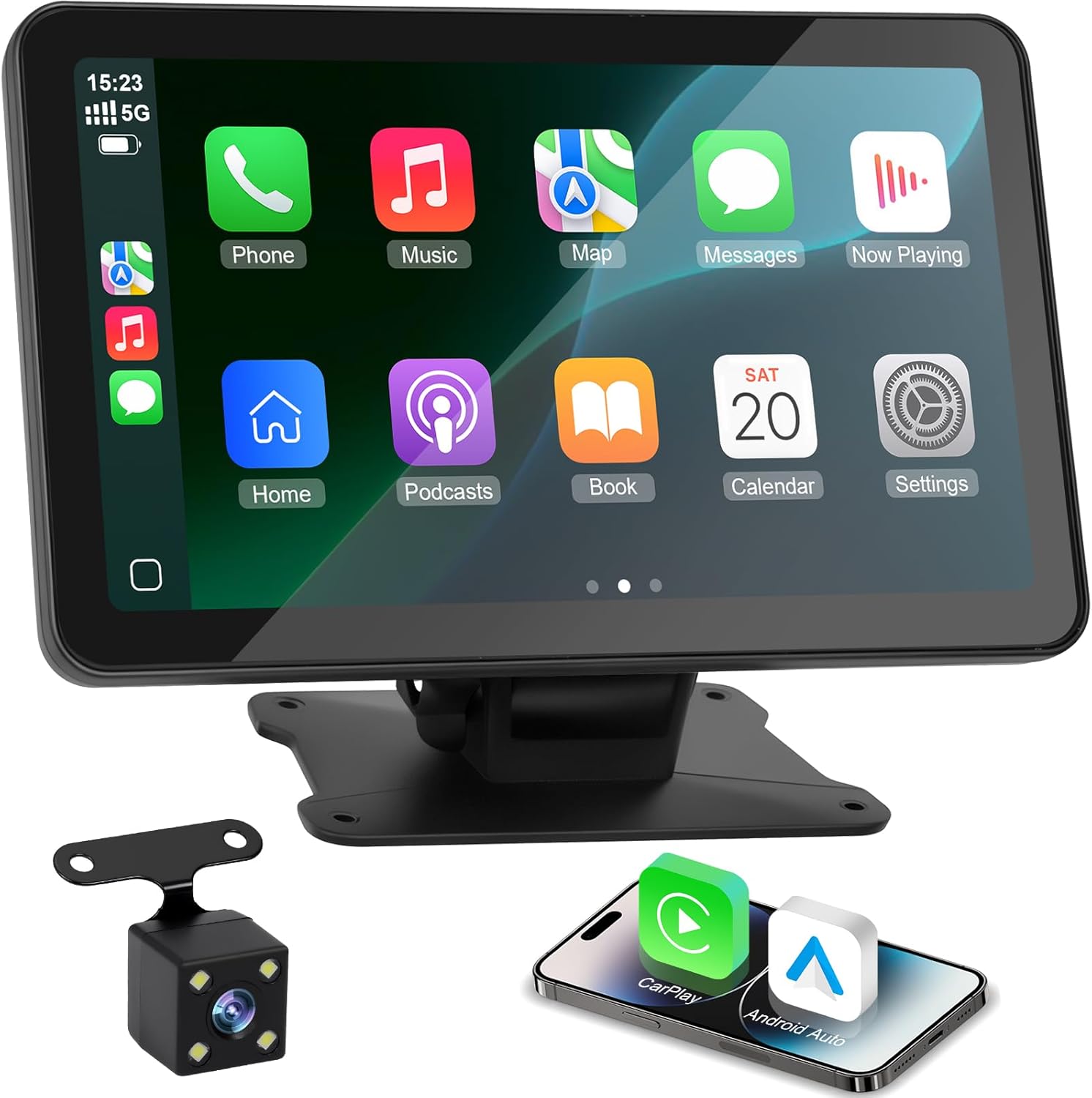 Read more about the article Carplay Screen for Car, 7″ HD Carplay and Android Auto IPS Touch Screen, Portable Car Tablet,