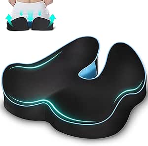 Read more about the article POOTACK Seat Cushion – Blue and Black – Comfort Support for Chair, Sofa, Bench – Memory Foam