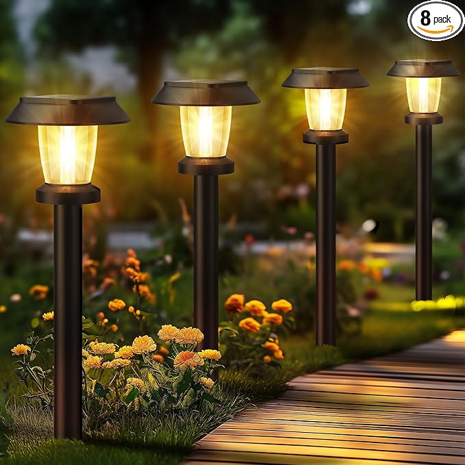 Read more about the article Solar Pathway Lights Outdoor – 8 Pack Solar Powered