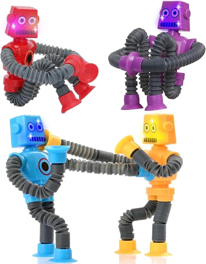 Read more about the article ChaneeHann 4 Pcs Telescopic Suction Cup Robot Toy, Novel Kids Suction Cup Toys, Funny Fidget Toys, Pop Tubes Sensory Toys for Kids, Decompress Educational Sensory Toys for Kids & Adult