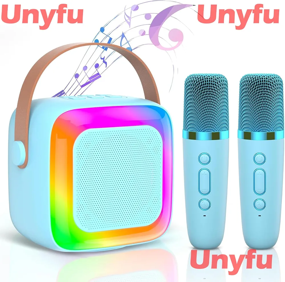 Read more about the article Mini Karaoke Machine for Kids Adults,Portable Bluetooth Karaoke Speaker with 2 Wireless Microphone and LED Lights,