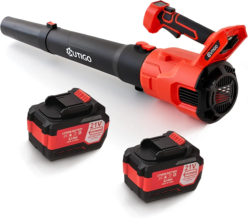Read more about the article Leaf Blower, Cordless Leaf Blower with 2 x 4.5Ah Batteries and Fast Charger