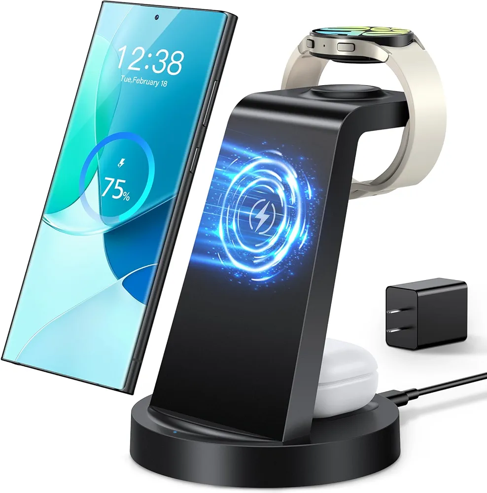 Read more about the article Wireless Charger for Samsung: 3 in 1 Wireless Charging Station for Samsung Galaxy Watch