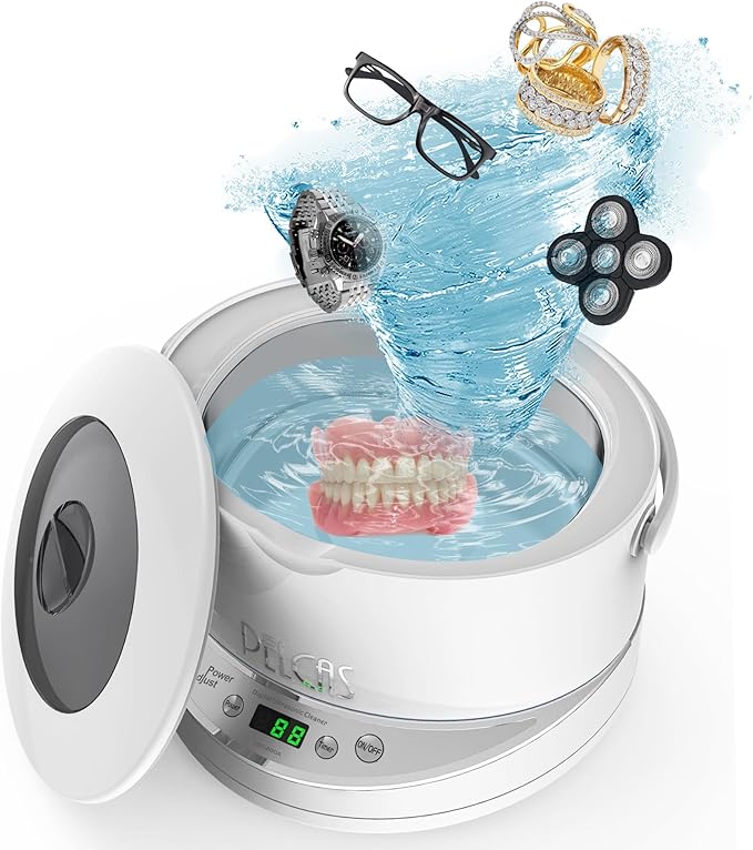 Read more about the article PELCAS Ultrasonic Cleaning Device Glasses Cleaning Device 750 ml Ultrasonic Device 50 W 42 kHz Ultrasonic Cleaner 5 Time Settings Separable Ultrasonic Bath for Glasses Jewellery