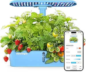 Read more about the article Sainlogic Hydroponics Growing System Kit, 12 Pods Watering Planter, Smart Indoor Garden with APP & WiFi Connected, 5 X Growth