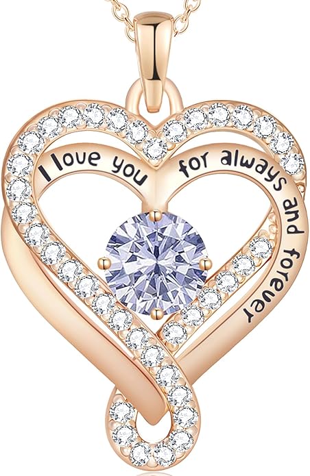 Read more about the article Love Heart Necklaces for Women, Infinity June S925 Sterling Silver Jewelry for Women, BEUTFIMON