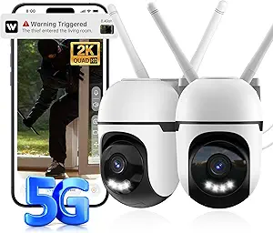 Read more about the article Outdoor Security Cameras for Home Security, 5G WiFi Camera Wired, 24/7 Continuous Recording,