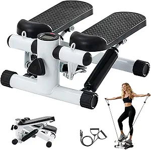 Read more about the article Steppers for Exercise at Home, Mini Stepper with Resistance Bands – Quiet, Portable Stair Stepper for Buttocks