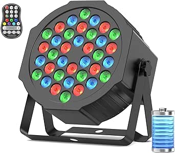Read more about the article Glowingstage LED Spotlight Battery, 36 RGB LED Battery Spotlight, Stage Light, LED Par with DMX and Remote Control, Disco Light, Party Light, Headlight for Disco, DJ, Halloween, Christmas, Outdoor
