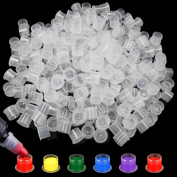 Read more about the article Tattoo Ink Caps Extra Small 1000Pcs – Prgislew 8MM Tattoo Cups with Base Disposable Ink