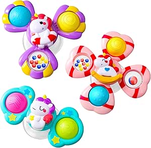 Read more about the article Pourbibi Spinners for Babies – Suction Cup Baby Spinner Toys with Rotating Crystal Bell Unicorn Bath Toys with Silicone Bubbles Baby Travel Toys for Babies High Chair Tray Table Gift for 1+ Years