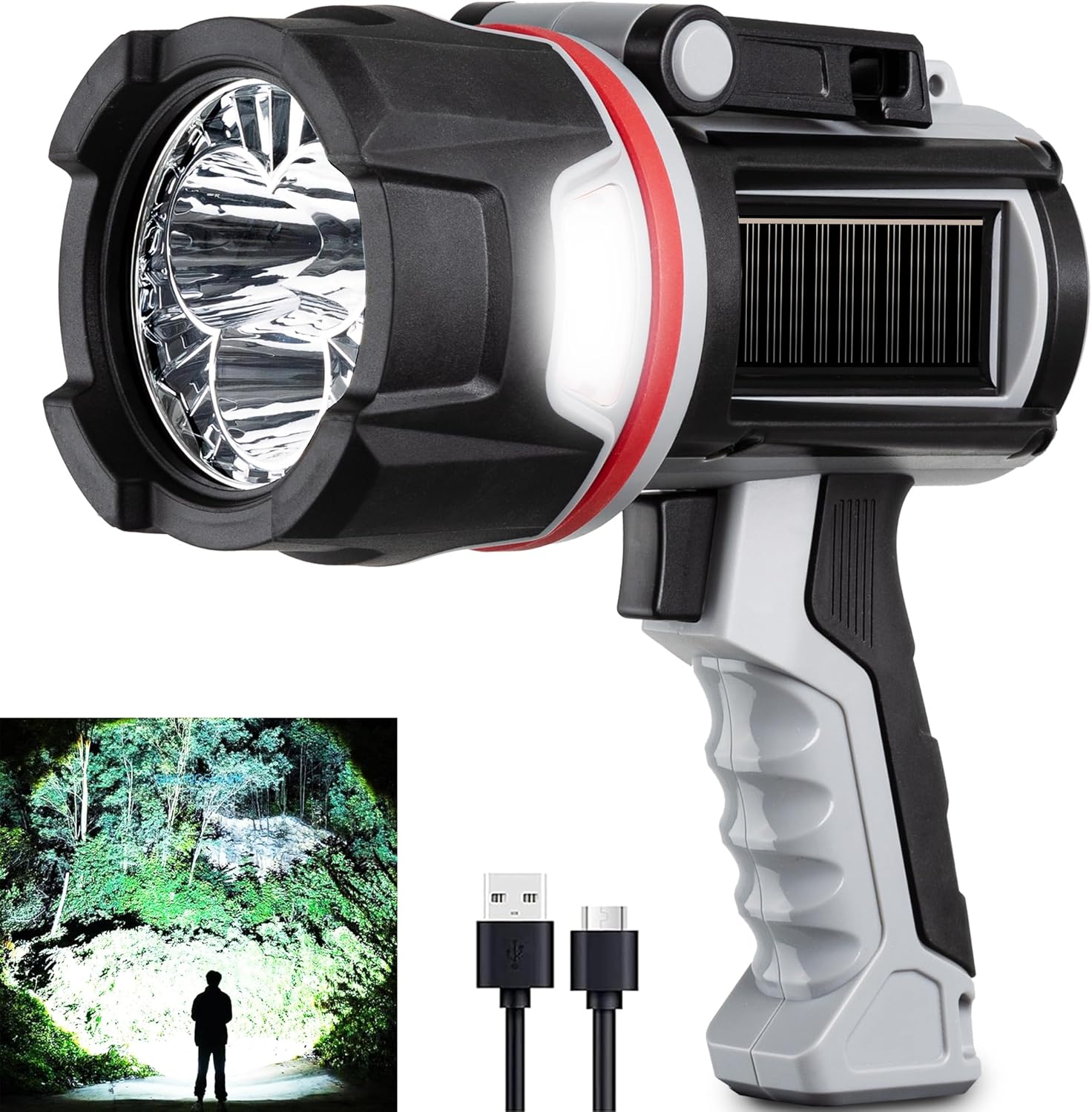 Read more about the article Rechargeable Spotlight Flashlight, Super Bright 15000