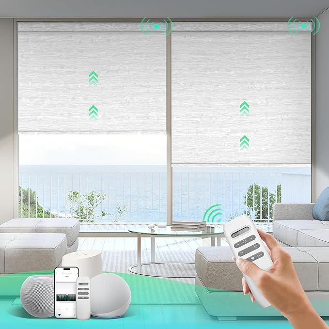 Read more about the article Motorized Blinds with Remote, 100% Blackout Smart Blinds, Automatic Shades for Windows,