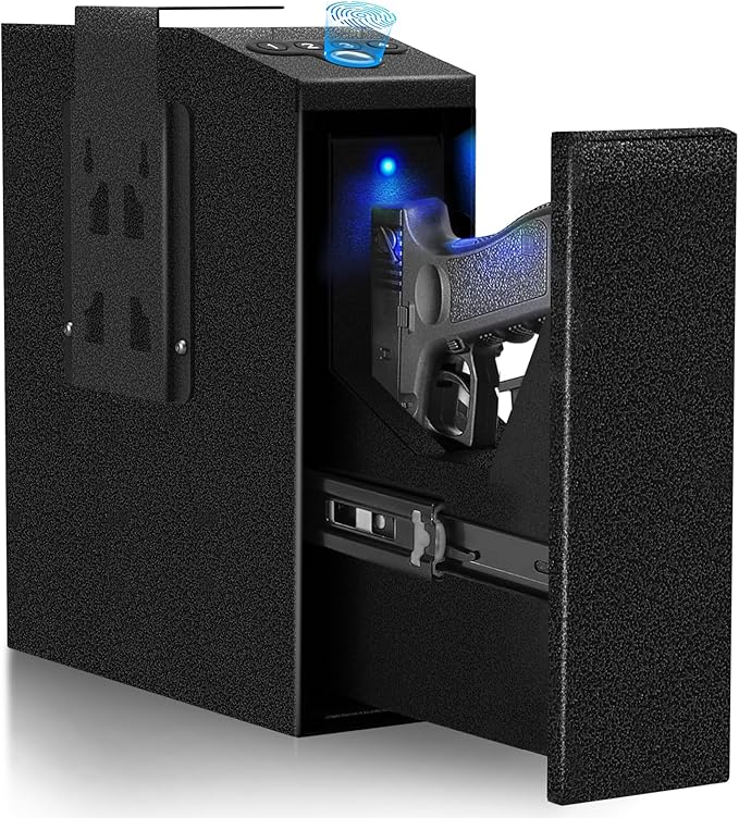 Read more about the article Pistol Safe Upgraded,0.1 Seconds Quick Access Auto Sliding Door Hand Gun Safe for Handgun