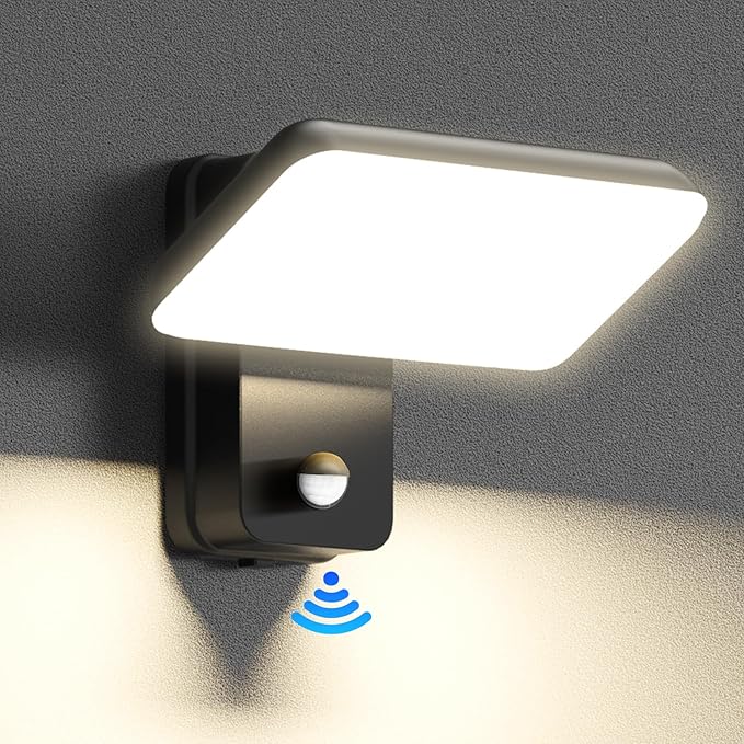 Read more about the article brightower 24 W Outdoor Wall Light with Motion Sensor, IP65 LED Wall Light, Outdoor Aluminium with Swivelling LED Panel, Warm White 3000 K Outdoor Light for Garden, Patio (Black)