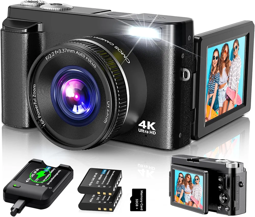 Read more about the article 4K Digital Camera for Photography Autofocus, 2024 Latest 48MP Vlogging Camera for YouTube