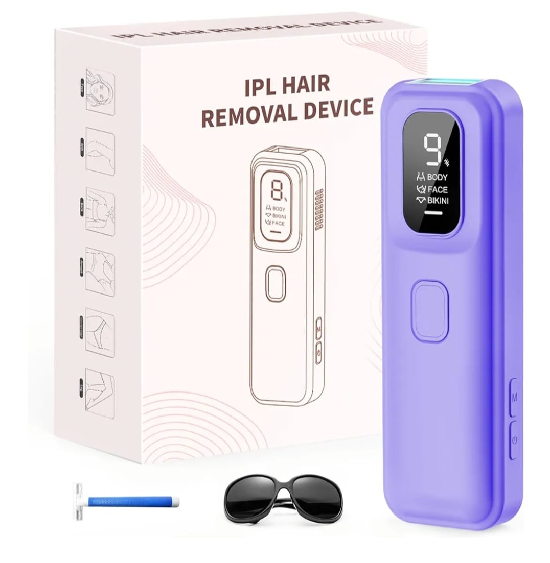 Read more about the article IPL Devices Hair Removal Laser, Painless Hair Removal Device at Home, 9 Intelligent Energy Levels for Men, Women, 999,900 Light Pulses for Body, Bikini Area – Purple