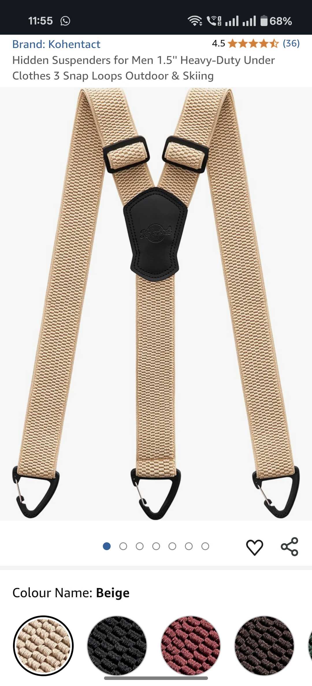 Read more about the article Kohentact Hidden Suspenders for Men 1.5” Heavy-Duty Under Clothes 3 Snap Loops Outdoor & Skiing